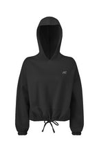 Load image into Gallery viewer, Ladies' Cropped Oversize Hooded Sweatshirt