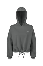 Load image into Gallery viewer, Ladies' Cropped Oversize Hooded Sweatshirt