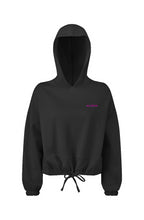 Load image into Gallery viewer, Ladies&#39; Cropped Oversize Hooded Sweatshirt
