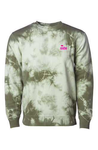 Tie Dye Olive Crew Neck