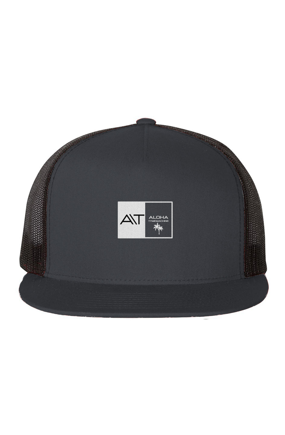 Black-Mesh-Five-Panel-Trucker-Cap