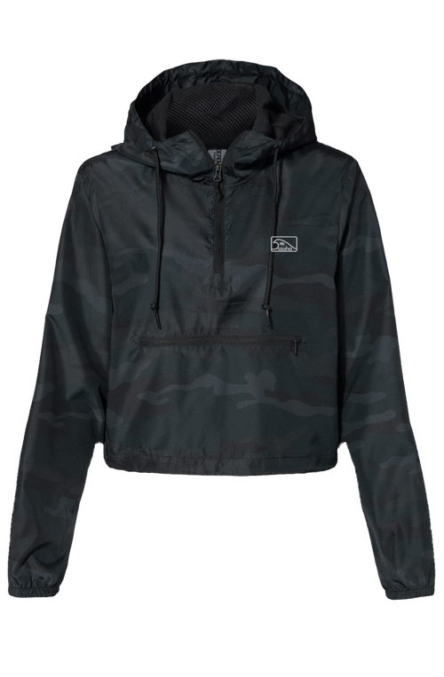 WOMENS HOODED BREAK PULLOVER CROP