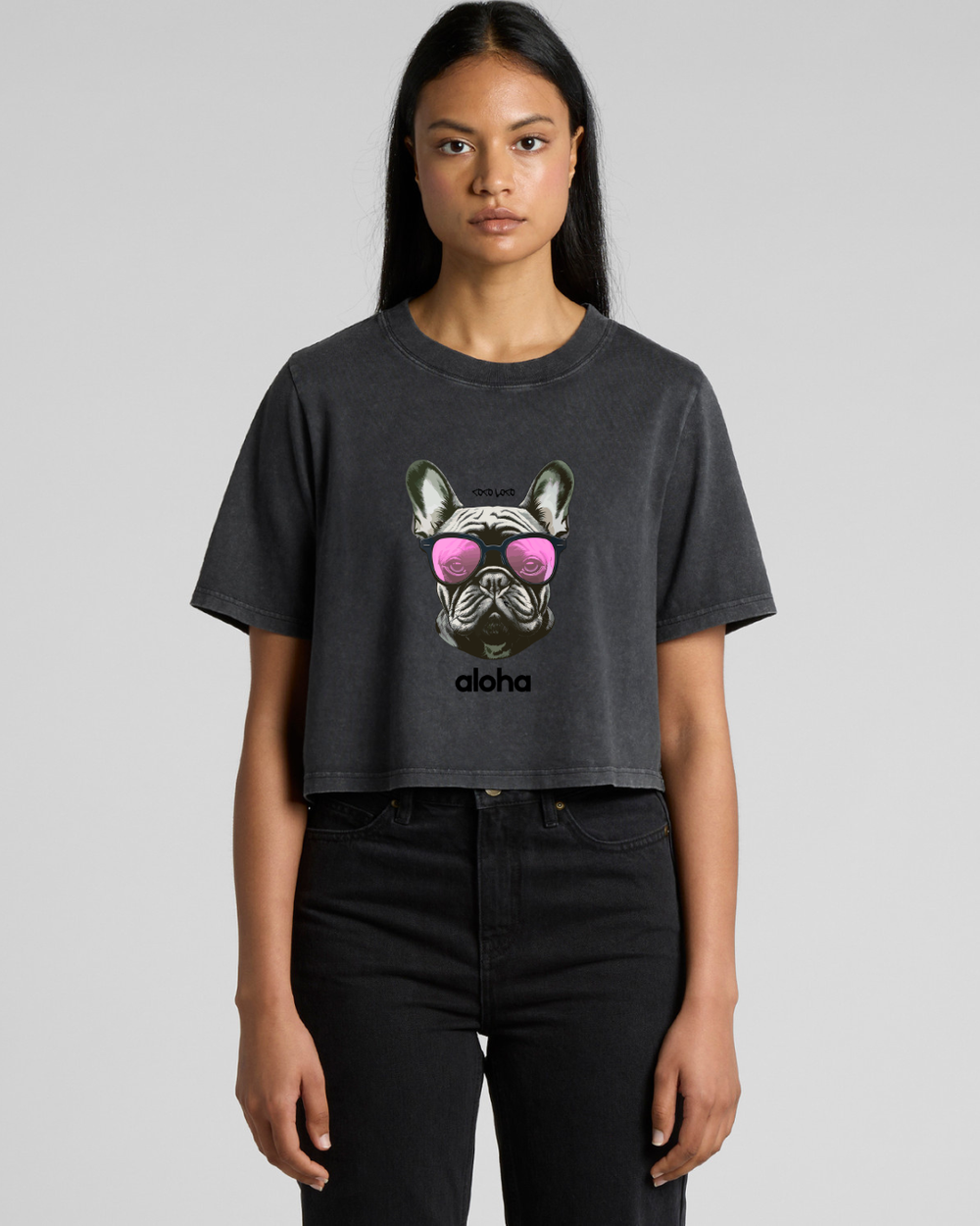 WOMENS WASH CROP IMALOHA