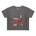 WOMENS WASH CROP ROAR