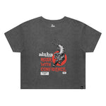 WOMENS WASH CROP ROAR