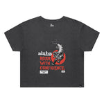 WOMENS WASH CROP ROAR