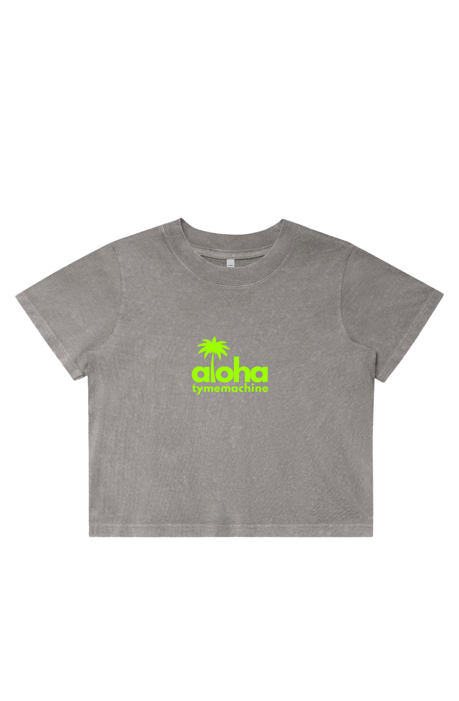 Womens Stone Wash Heavy Crop