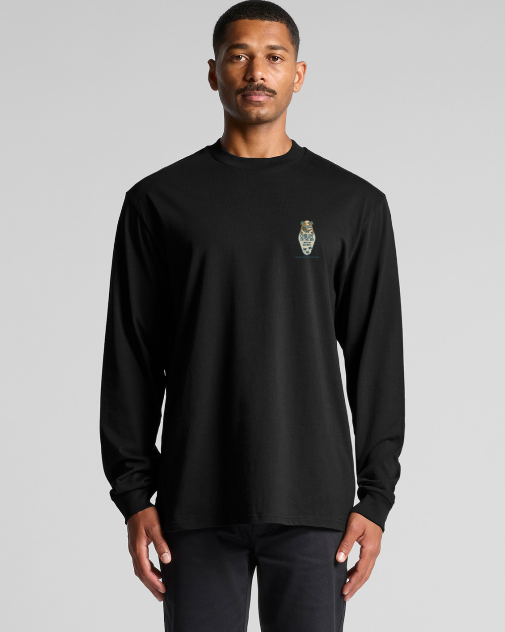 MENS HEAVY L/S TEE CHILLIN