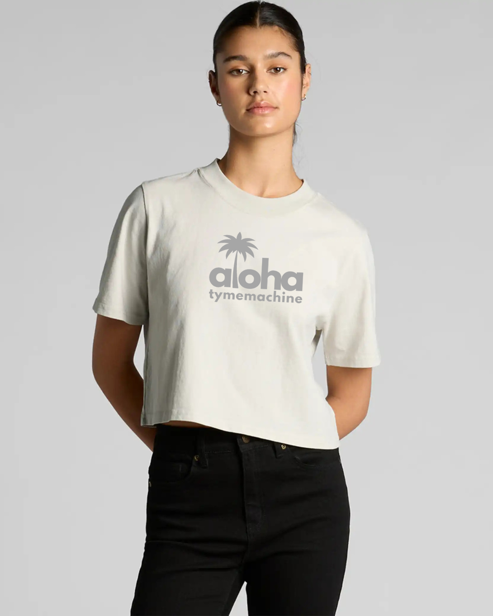 HEAVY FADED CROP TEE AT